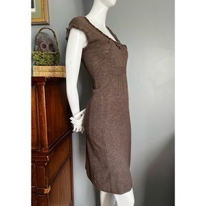 Anthro Knitted & Knotted : brown sweater dress